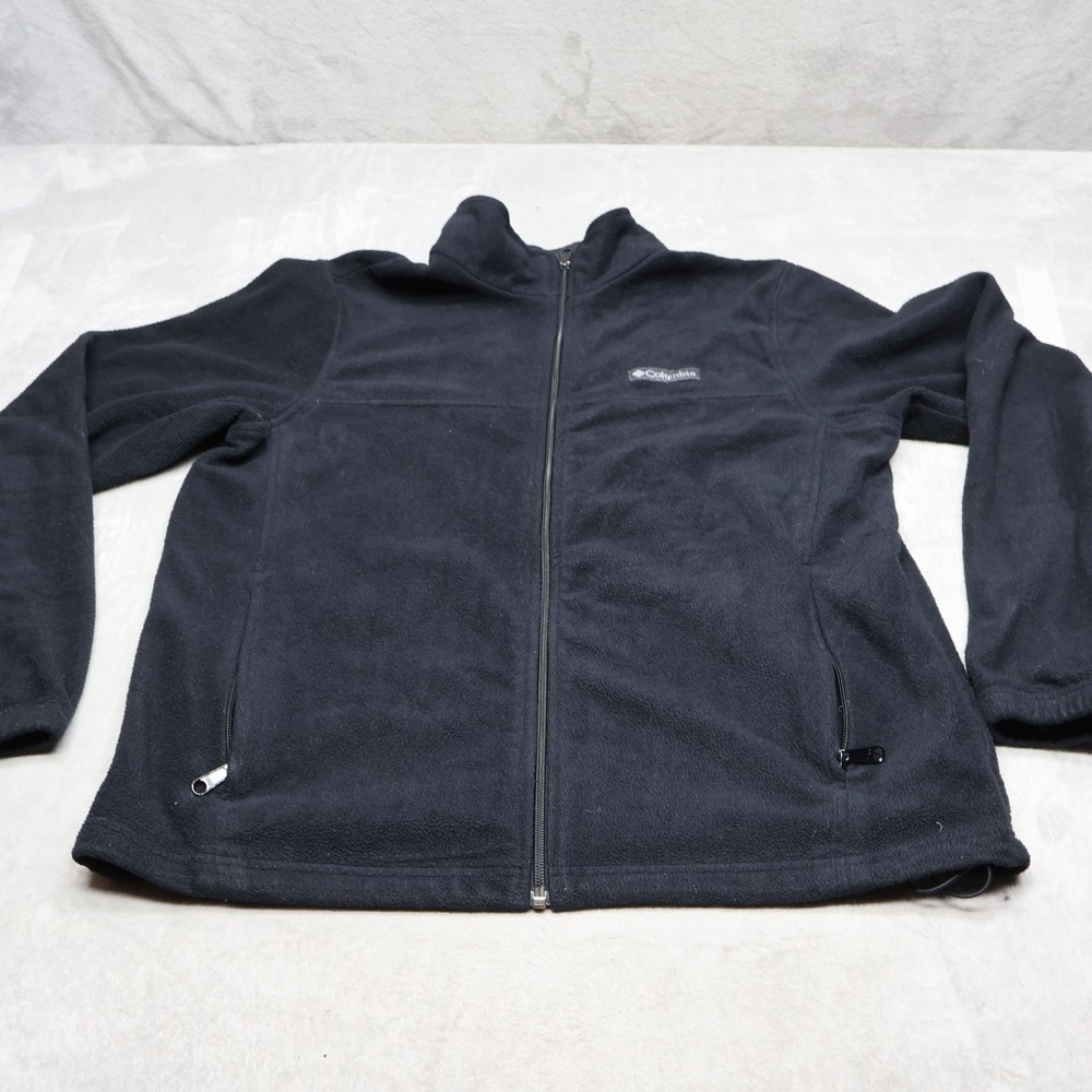 Columbia Jacket Mens Large Black Steens Mountain 2.0 Rugged Fleece Full Zip